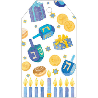 Caspari Dreidel; Dreidel; Dreidel Hang Tags - includes 4 Hang Tags HT065