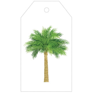 Caspari Palm Tree Gift Tags - 4 Hanging Ornament Gift Tags per Package HT10085