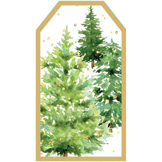 Caspari White Christmas Gift Tags - 4 Per Package HT10095