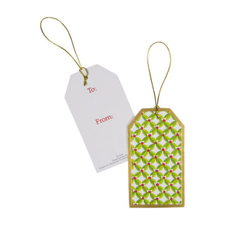 Caspari Leaf And Berry Ditz Foil Hanging Gift Tag W/Hdr 4 Pk-Foil HT10108