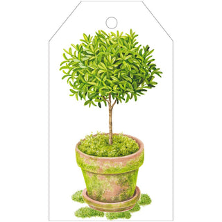 Caspari Potted Topiary Gift Tags - 4 Per Package HT10115