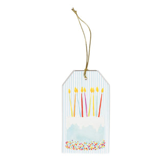 Caspari Birthday Cake Hanging Gift Tag W/Hdr 4 Pk HT10118