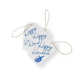 Caspari Happy Hanukkah Classic Foil Gift Tags - 4 Per Package HT9781