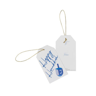 Caspari Happy Hanukkah Foil Hanging Gift Tag W/Hdr 4 Pk-Gallery HT9781