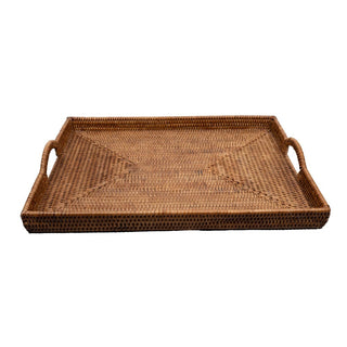 Caspari Rattan Tray 19 X 14 X 1.5 Ttop Rattan Rect Tray HTR01
