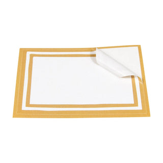 Caspari Stripe Border-Gold Name Labels 2 X 3-12 Per Package LTAG009