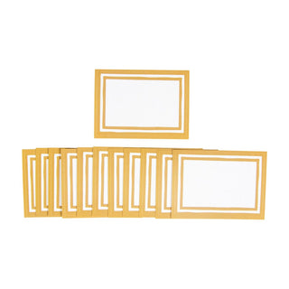 Caspari Stripe Border-Gold Name Labels 2 X 3-12 Per Package LTAG009