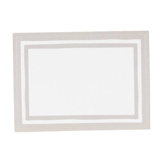 Caspari Stripe Border-Silver Name Labels 2 X 3-12 Per Package LTAG010