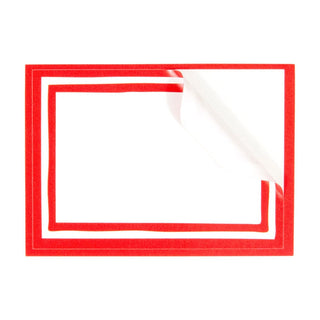 Caspari Stripe Border-Red Name Labels 2 X 3-12 Per Package LTAG012