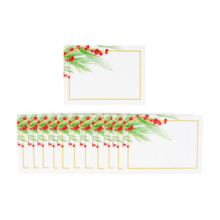 Caspari Berries And Pine Name Labels 2 X 3-12 Per Package LTAG107