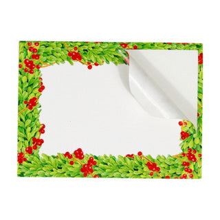 Caspari Boxwood With Berries Name Labels 2 X 3-12 Per Package LTAG110