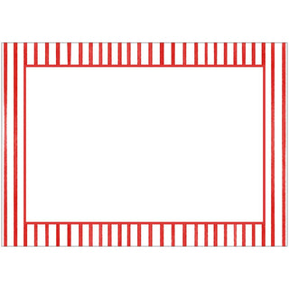 Caspari Pinstripes Red Adhesive Labels - 12 Per Package LTAG132