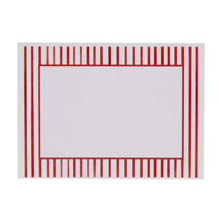 Caspari Pinstripes Red Name Labels 2 X 3-12 Per Package LTAG132