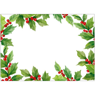 Caspari Holly Adhesive Labels - 12 Per Package LTAG133
