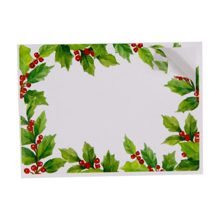 Caspari Holly Name Labels 2 X 3-12 Per Package LTAG133
