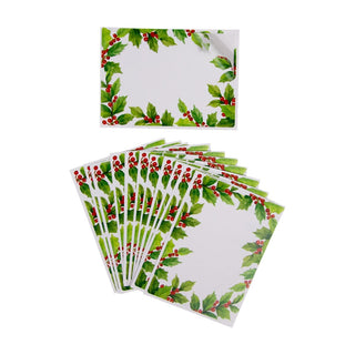 Caspari Holly Name Labels 2 X 3-12 Per Package LTAG133