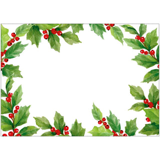 Caspari Holly Name Labels 2 X 3-12 Per Package LTAG133
