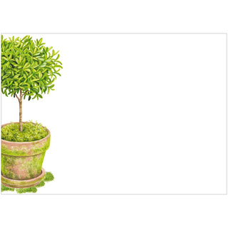 Caspari Potted Topiary Name Labels 2 X 3-12 Per Package LTAG137