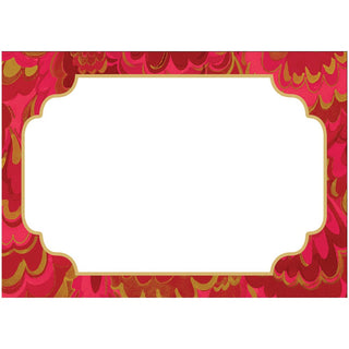 Caspari Marbled Ceramica Fuchsia Adhesive Labels - includes 12 Adhesive Labels LTAG141