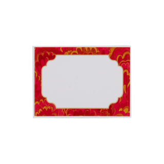 Caspari Marbled Ceramica Fuchsia Adhesive Labels - includes 12 Adhesive Labels LTAG141