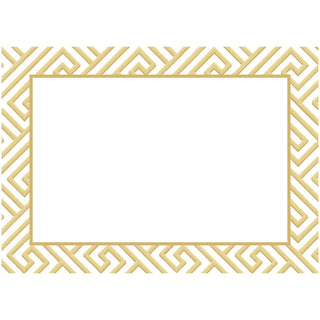 Caspari Gold Fretwork Adhesive Labels - includes 12 Adhesive Labels LTAG142