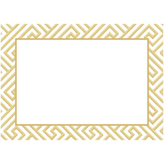 Caspari Gold Fretwork Adhesive Labels - includes 12 Adhesive Labels LTAG142
