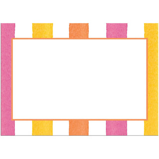 Caspari Cafe Stripe Warm Self Adhesive Gift Labels - package of 12 LTAG145