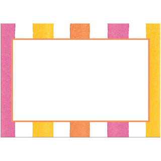 Caspari Cafe Stripe Warm Self Adhesive Gift Labels - package of 12 LTAG145