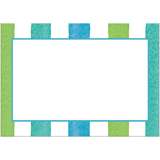 Caspari Cafe Stripe Cool Self Adhesive Gift Labels - package of 12 LTAG146