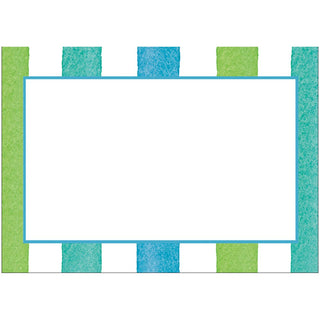 Caspari Cafe Stripe Cool Self Adhesive Gift Labels - package of 12 LTAG146