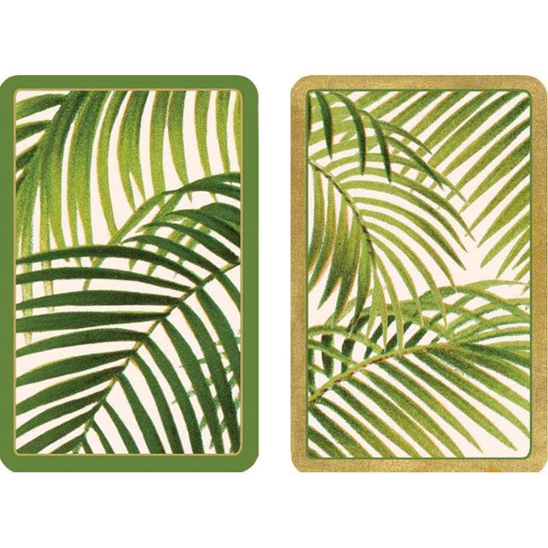 PC126J, Under The Palms Playing Cards Jumbo, Any Occasion, Green