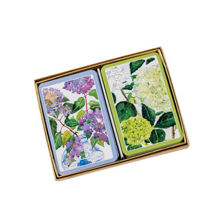 Caspari Hydrangeas and Porcelain Playing Cards - 2 Decks Included PC147