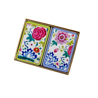 Caspari Floral Porcelain Playing Cards - 2 Decks Included PC151