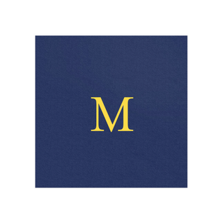 Personalization by Caspari Personalized Single initial Paper Linen Cocktail Napkins PG_INITIAL_PL_COCKTAIL
