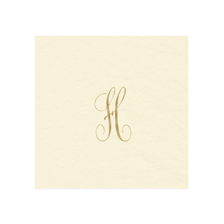 Personalization by Caspari Personalized Single initial Paper Linen Cocktail Napkins PG_INITIAL_PL_COCKTAIL