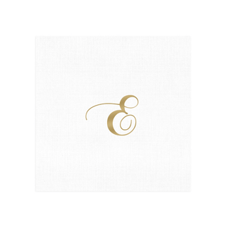 Personalization by Caspari Personalized Single initial Paper Linen Cocktail Napkins PG_INITIAL_PL_COCKTAIL