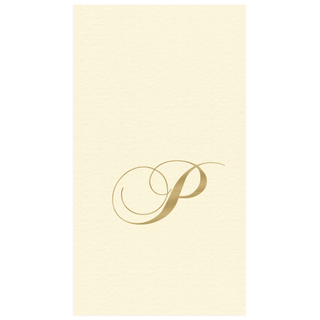 Personalization by Caspari Personalized Single Initial Paper Linen Guest Towel Napkins PG_INITIAL_PL_GUEST