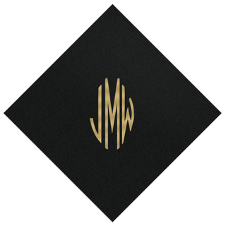 Personalization by Caspari Personalized Monogram Paper Linen Cocktail Napkins PG_MONO_PL_COCKTAIL