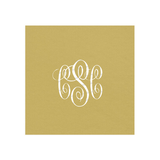 Personalization by Caspari Personalized Monogram Paper Linen Cocktail Napkins PG_MONO_PL_COCKTAIL
