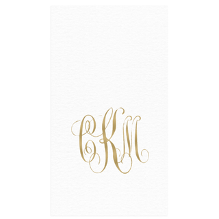 Personalization by Caspari Personalized Monogram Paper Linen Guest Towel Napkins PG_MONO_PL_GUEST