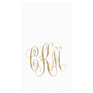 Personalization by Caspari Personalized Monogram Paper Linen Guest Towel Napkins PG_MONO_PL_GUEST