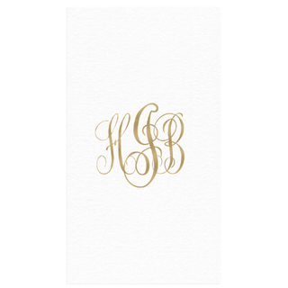 Personalization by Caspari Personalized Monogram Paper Linen Guest Towel Napkins PG_MONO_PL_GUEST