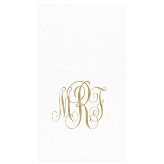 Personalization by Caspari Personalized Monogram Paper Linen Guest Towel Napkins PG_MONO_PL_GUEST