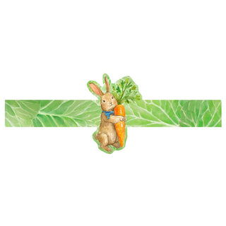 Caspari Bunny's Carrot Die Cut Paper Napkin Rings - 8 count PNR003