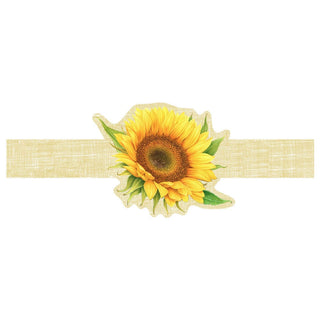 Caspari Sunflower Die Cut Paper Napkin Rings - 8 count PNR008