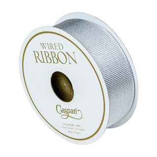 Caspari Silver Metallic Grosgrain Narrow Ribbon Price Code G-6 Yards (1  W) R966