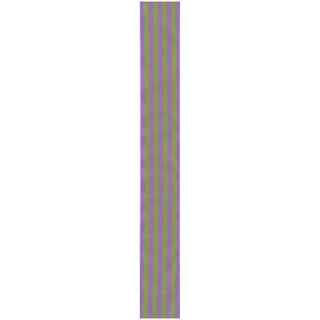 Caspari Lilac/Chartreuse Striped Grosgrain Wired Ribbon, 1.5" - 9 Yds R970