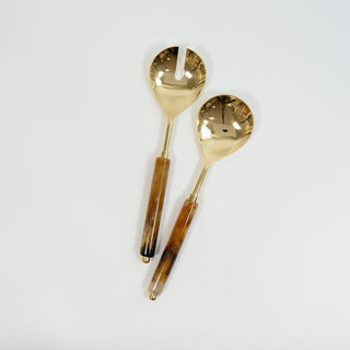 Caspari Coffee Resin Serving Spoons - Set of 2 RES108