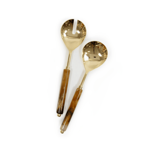 Caspari Coffee Resin Serving Spoons - Set of 2 RES108