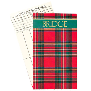 Caspari Plaid Bridge Score Pad SP108